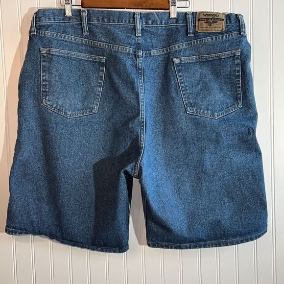 Wrangler Jeans Shorts Mens 44 X 10 Relaxed Fit Blue Pockets Chore Cowboy Western - Picture 6 of 10